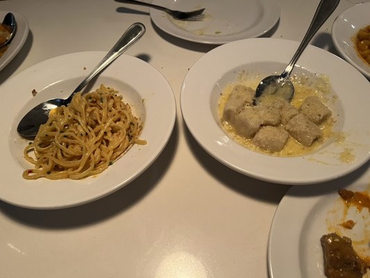 Pulito Osteria signature dishes Cacio e PepeSpaghetti al PomodoroMargherita Pizza